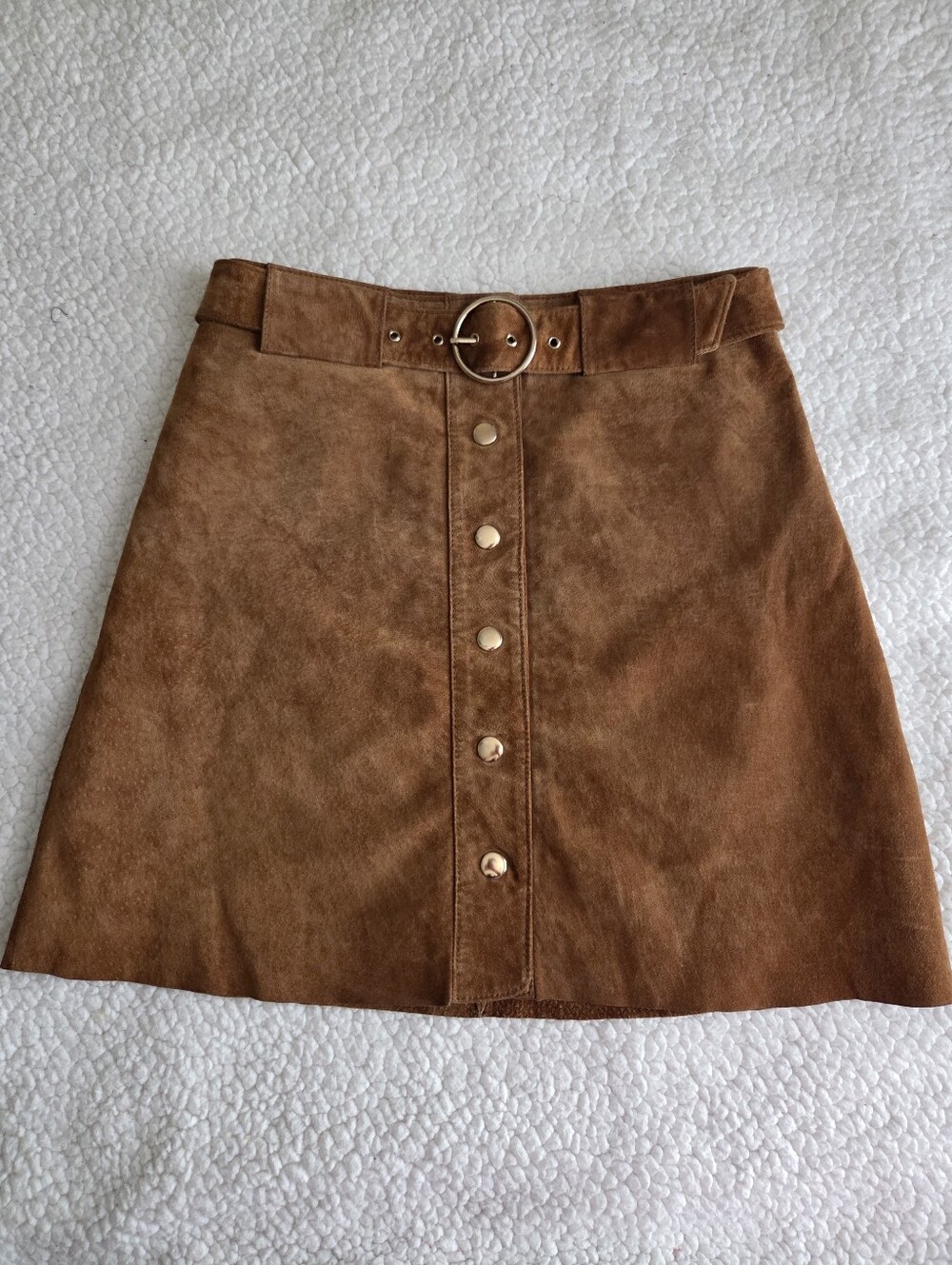 Zara Suede Belted Mini Skirt XS